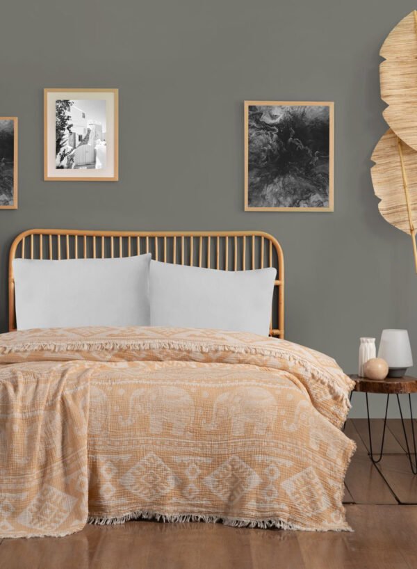 Jaquard Muslin Throws Blanket