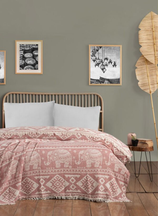 Jaquard Muslin Throws Blanket