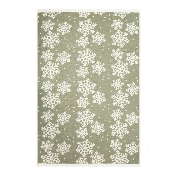 Snow Night Turkish Throw Blanket