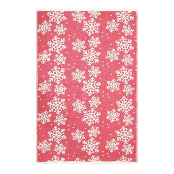 Snow Night Turkish Throw Blanket